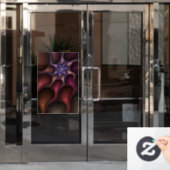 Magisch glanzend Abstract Gestreept Kleurrijke Fra Raamsticker (Kantoordeur)