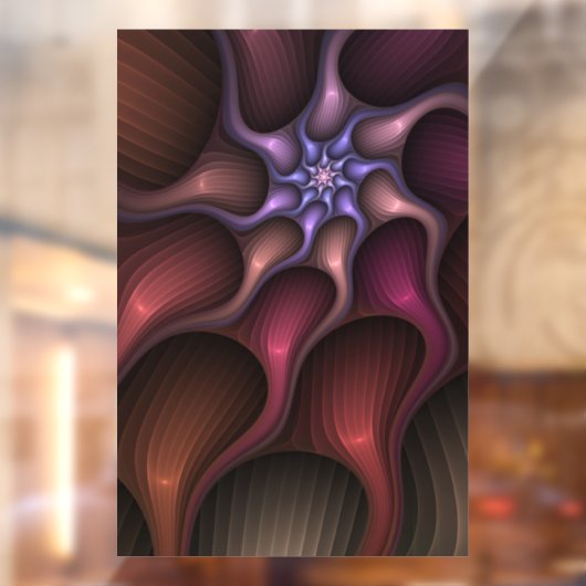 Magisch glanzend Abstract Gestreept Kleurrijke Fra Raamsticker (Vel 2)