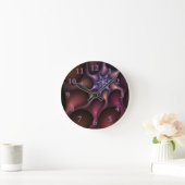 Magisch glanzend Abstract Gestreept Kleurrijke Fra Ronde Klok (Huis)