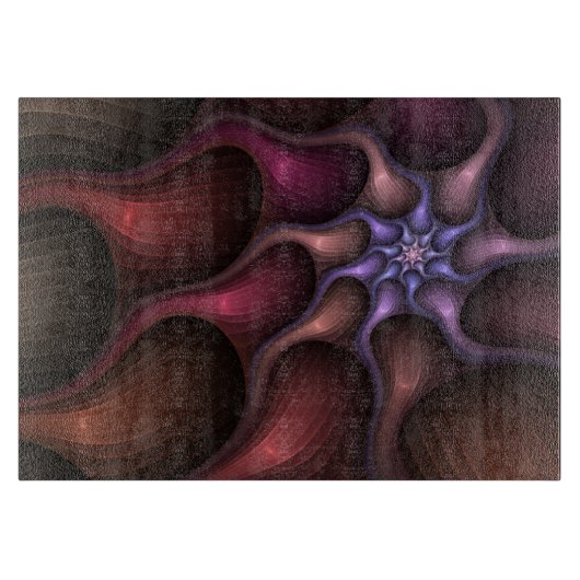 Magisch glanzend Abstract Gestreept Kleurrijke Fra Snijplank (Voorkant)