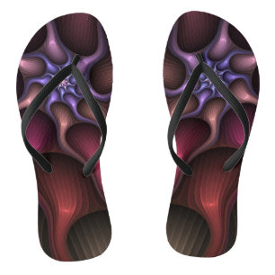 Magisch glanzend Abstract Gestreept Kleurrijke Fra Teenslippers