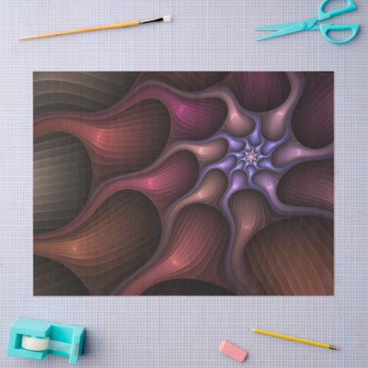 Magisch glanzend Abstract Gestreept Kleurrijke Fra Tissuepapier (Craft)