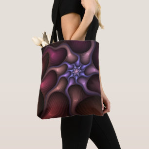 Magisch glanzend Abstract Gestreept Kleurrijke Fra Tote Bag
