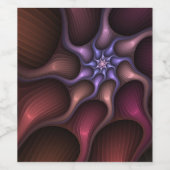 Magisch glanzend Abstract Gestreept Kleurrijke Fra Wijn Etiket (Enkel label)