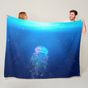 Magisch Glittering Jellyfish Fantasy Fleece Deken