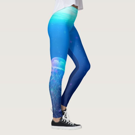 Magisch Glittering Jellyfish Fantasy Leggings (Rechts)