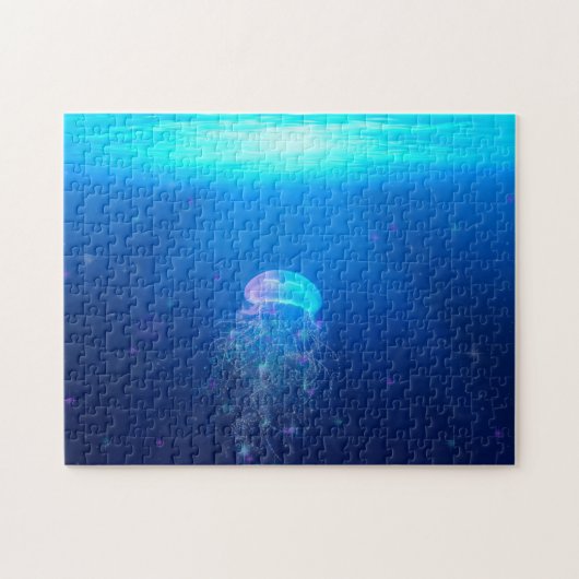 Magisch Glittering Jellyfish Fantasy Legpuzzel (Horizontaal)