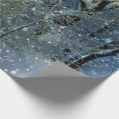 Magisch Glittering Winter Wonderland Snowy Forest Cadeaupapier (Hoek)