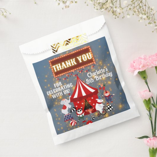 Magisch gloeiend carnaval circus party dank u bedankzakje (Gezegeld)