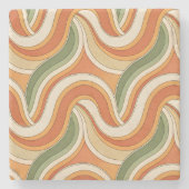 magisch golfpatroon stenen onderzetter (Voorkant)