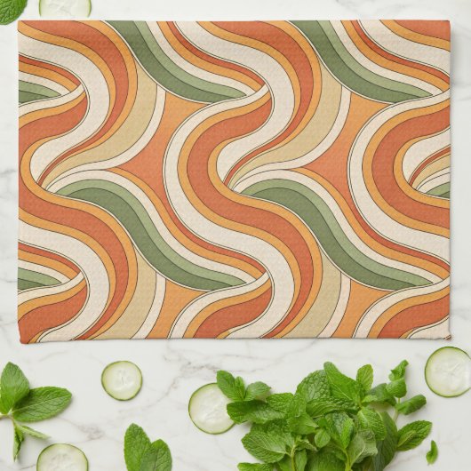 magisch golfpatroon theedoek (Gevouwen)