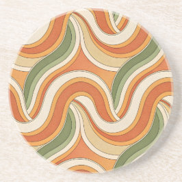 magisch golfpatroon zandsteen onderzetter