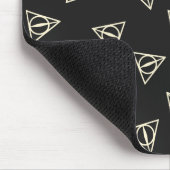 Magisch grijs geel driehoekig cirkelsymbool muismat (Hoek)