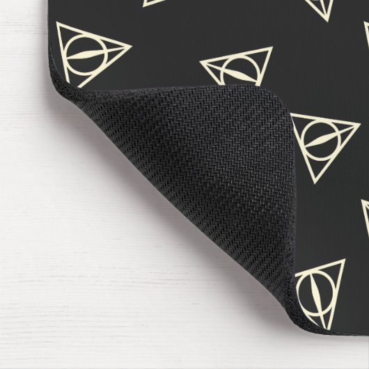 Magisch grijs geel driehoekig cirkelsymbool muismat (Hoek)