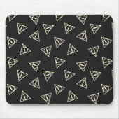 Magisch grijs geel driehoekig cirkelsymbool muismat (Voorkant)