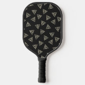 Magisch grijs geel driehoekig cirkelsymbool pickleball paddle (Achterkant)