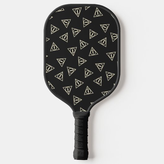 Magisch grijs geel driehoekig cirkelsymbool pickleball paddle (Achterkant)