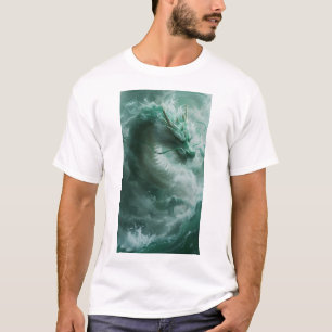 Magisch groen en witte draak zwemmen T-shirt