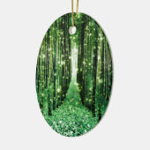 Magisch Groen Mysteriesbos Keramisch Ornament (Links)
