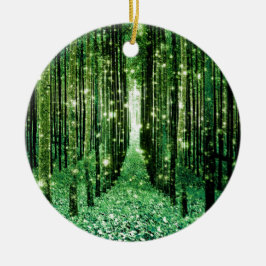 Magisch groene mysterieuze woud keramisch ornament