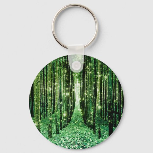 Magisch groene mysterieuze woud sleutelhanger (Voorkant)