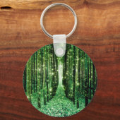 Magisch groene mysterieuze woud sleutelhanger (Voorkant)