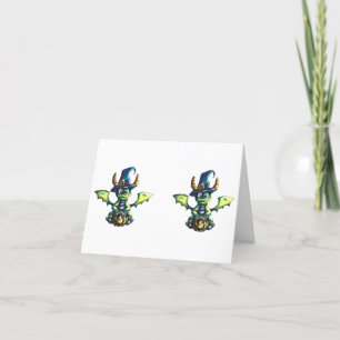 Magisch Halloween Dragon Design Bedankkaart