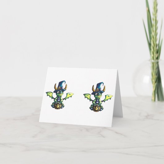 Magisch Halloween Dragon Design Bedankkaart (Voorkant)