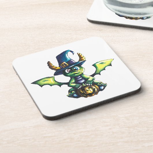 Magisch Halloween Dragon Design Bier Onderzetter (Linkerzijde)