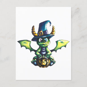 Magisch Halloween Dragon Design Briefkaart