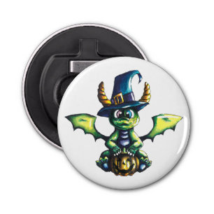 Magisch Halloween Dragon Design Button Flesopener