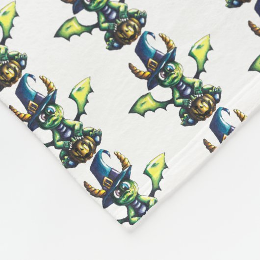 Magisch Halloween Dragon Design Fleece Deken (Hoek)