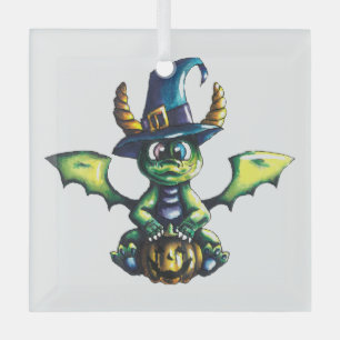 Magisch Halloween Dragon Design Glas Ornament