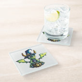 Magisch Halloween Dragon Design Glazen Onderzetter (Schuin)