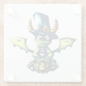 Magisch Halloween Dragon Design Glazen Onderzetter (Achterkant)