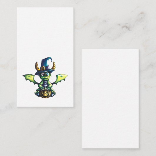 Magisch Halloween Dragon Design Informatiekaartje (Voorkant / Achterkant)