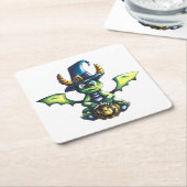 Magisch Halloween Dragon Design Kartonnen Onderzetters (Schuin)