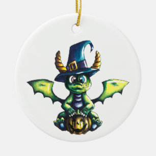 Magisch Halloween Dragon Design Keramisch Ornament