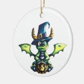Magisch Halloween Dragon Design Keramisch Ornament (Links)