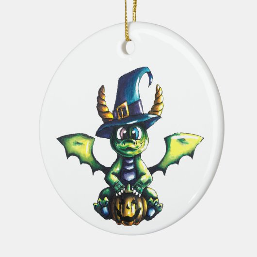 Magisch Halloween Dragon Design Keramisch Ornament (Links)
