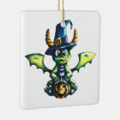 Magisch Halloween Dragon Design Keramisch Ornament (Rechts)