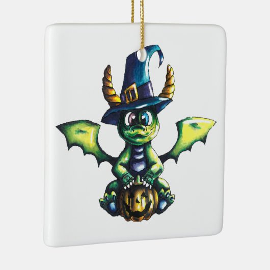 Magisch Halloween Dragon Design Keramisch Ornament (Rechts)