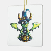 Magisch Halloween Dragon Design Keramisch Ornament (Links)