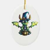 Magisch Halloween Dragon Design Keramisch Ornament (Voorkant)