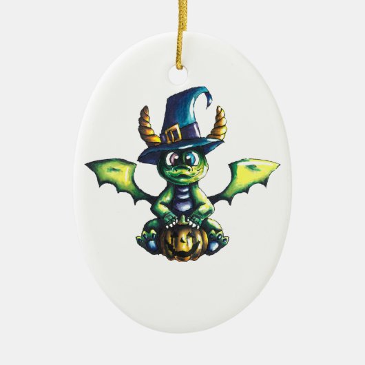 Magisch Halloween Dragon Design Keramisch Ornament (Voorkant)