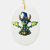 Magisch Halloween Dragon Design Keramisch Ornament (Achterkant)