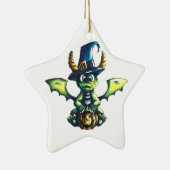 Magisch Halloween Dragon Design Keramisch Ornament (Rechts)