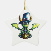 Magisch Halloween Dragon Design Keramisch Ornament (Voorkant)