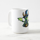Magisch Halloween Dragon Design Koffiemok (Voorkant links)