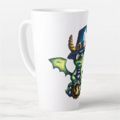 Magisch Halloween Dragon Design Latte Mok (Linkerhoek)